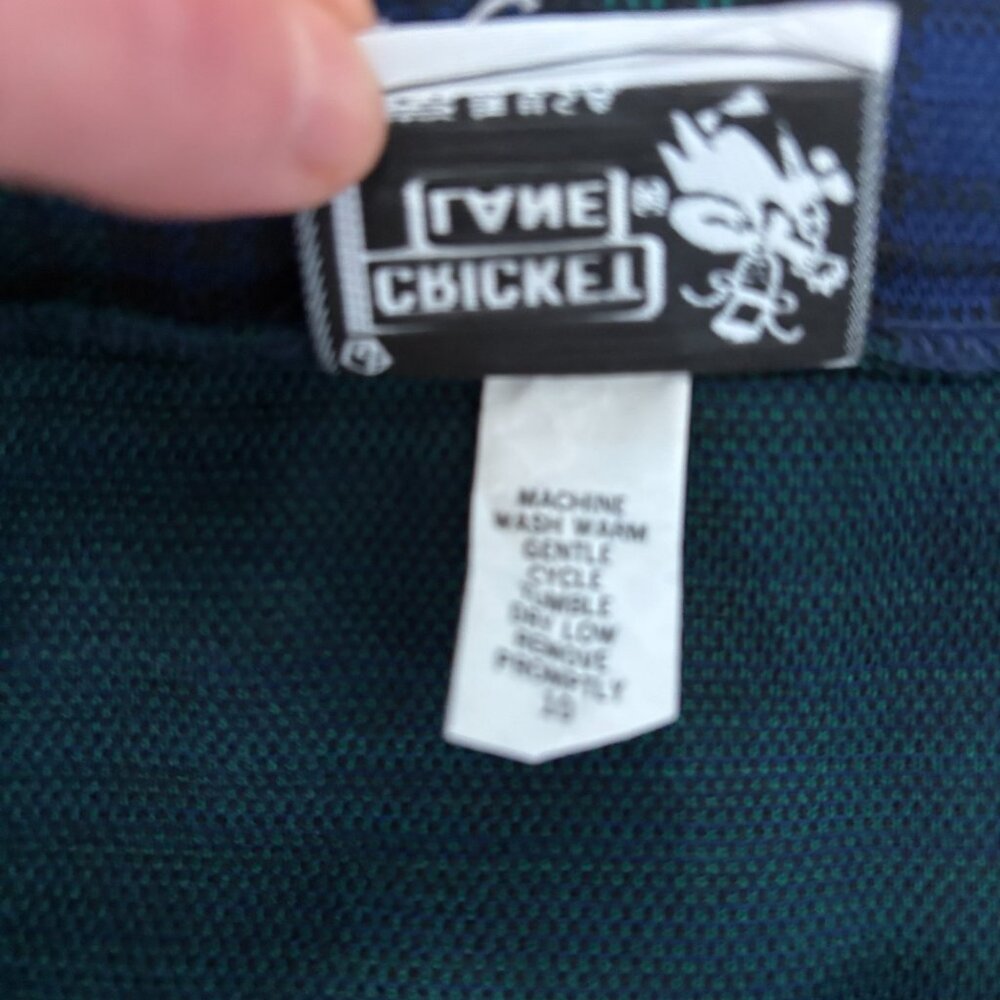 VTG Cricket Lane Black Watch Tartan Plaid Midi Skirt - Dark Academia Preppy - Picture 4 of 5
